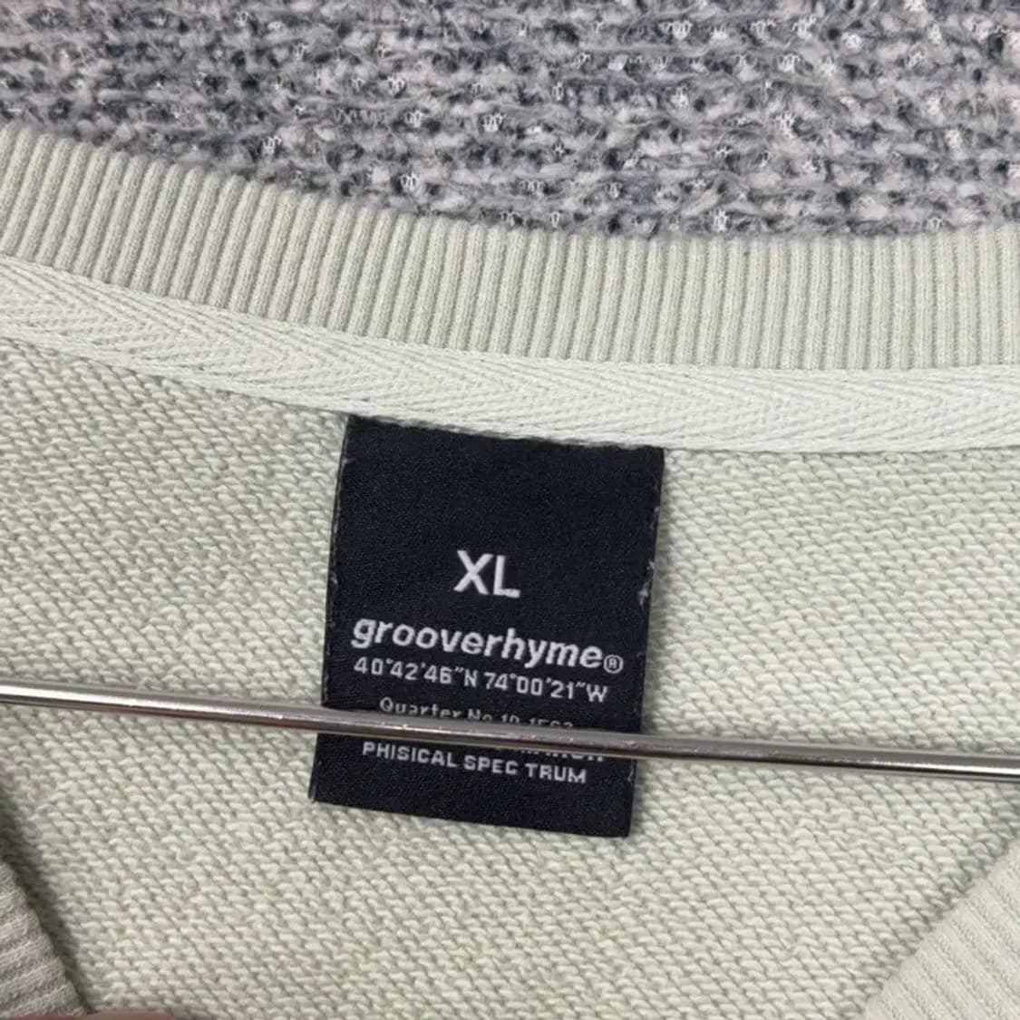 그루브라임 라이트 그린 오버핏 맨투맨 XL 상품이미지3