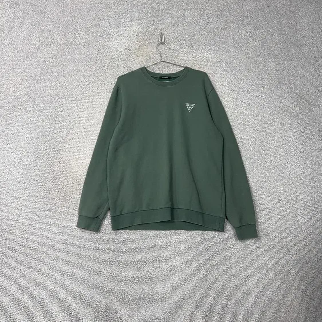 게스 로고 그린 스웻셔츠 맨투맨 XL 상품이미지1