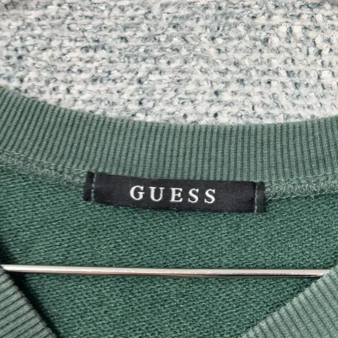 게스 로고 그린 스웻셔츠 맨투맨 XL 상품이미지3