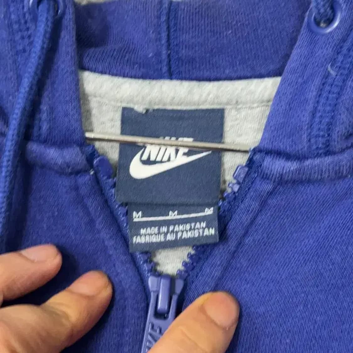 나이키 로고 블루 후드집업 M 상품이미지3