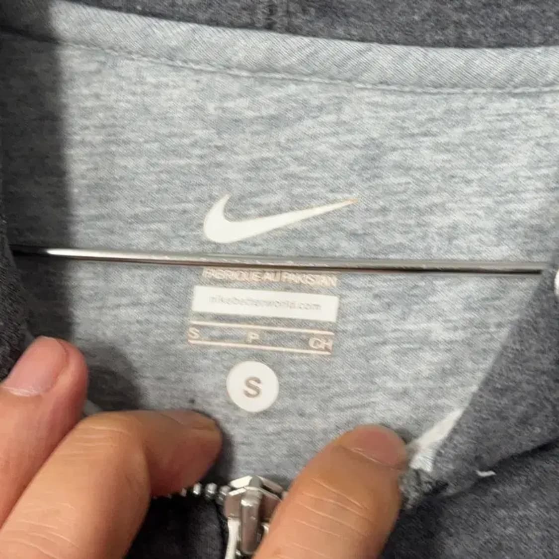 나이키 로고 그레이 후드집업 S 상품이미지3