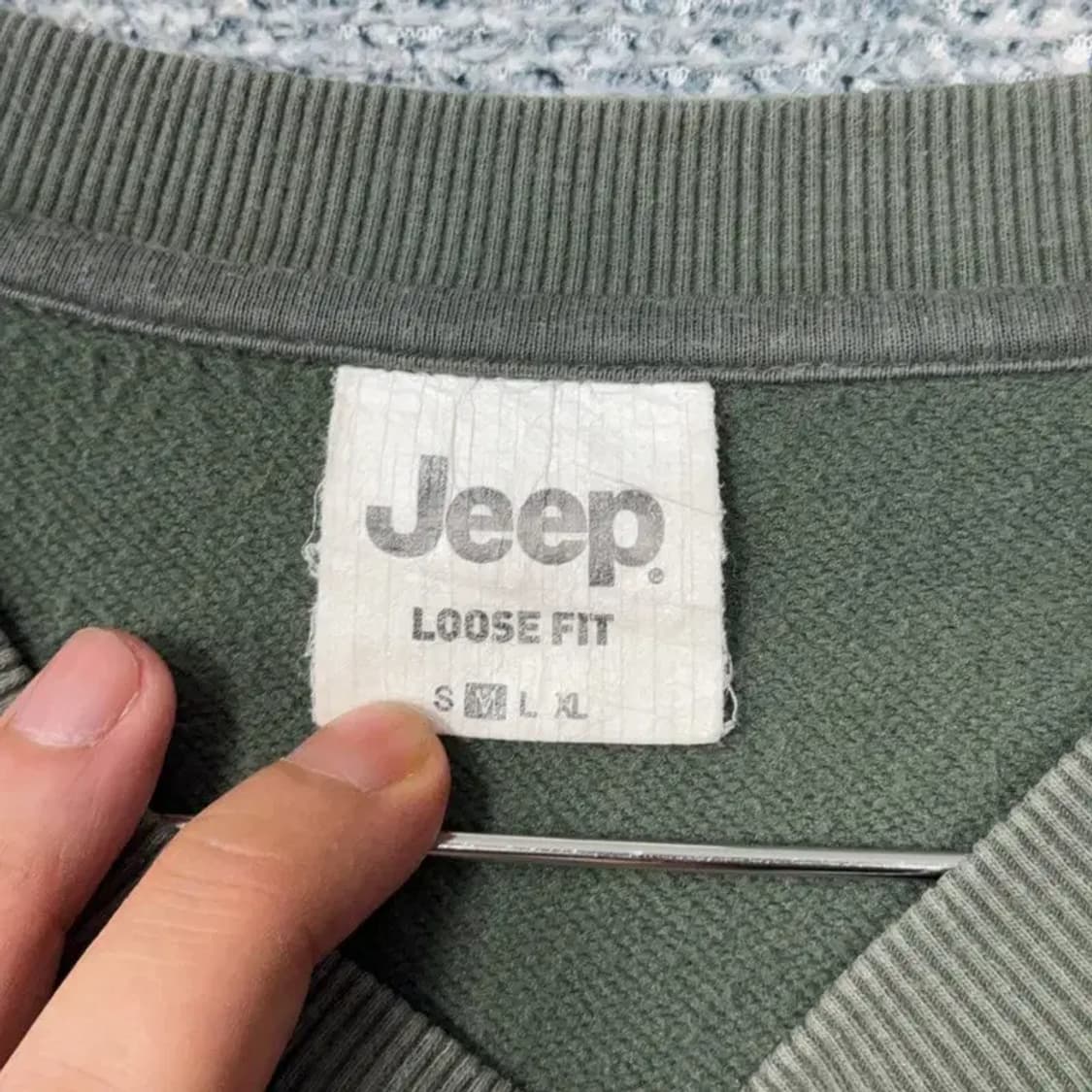 지프 카키 로고 맨투맨 M 상품이미지3