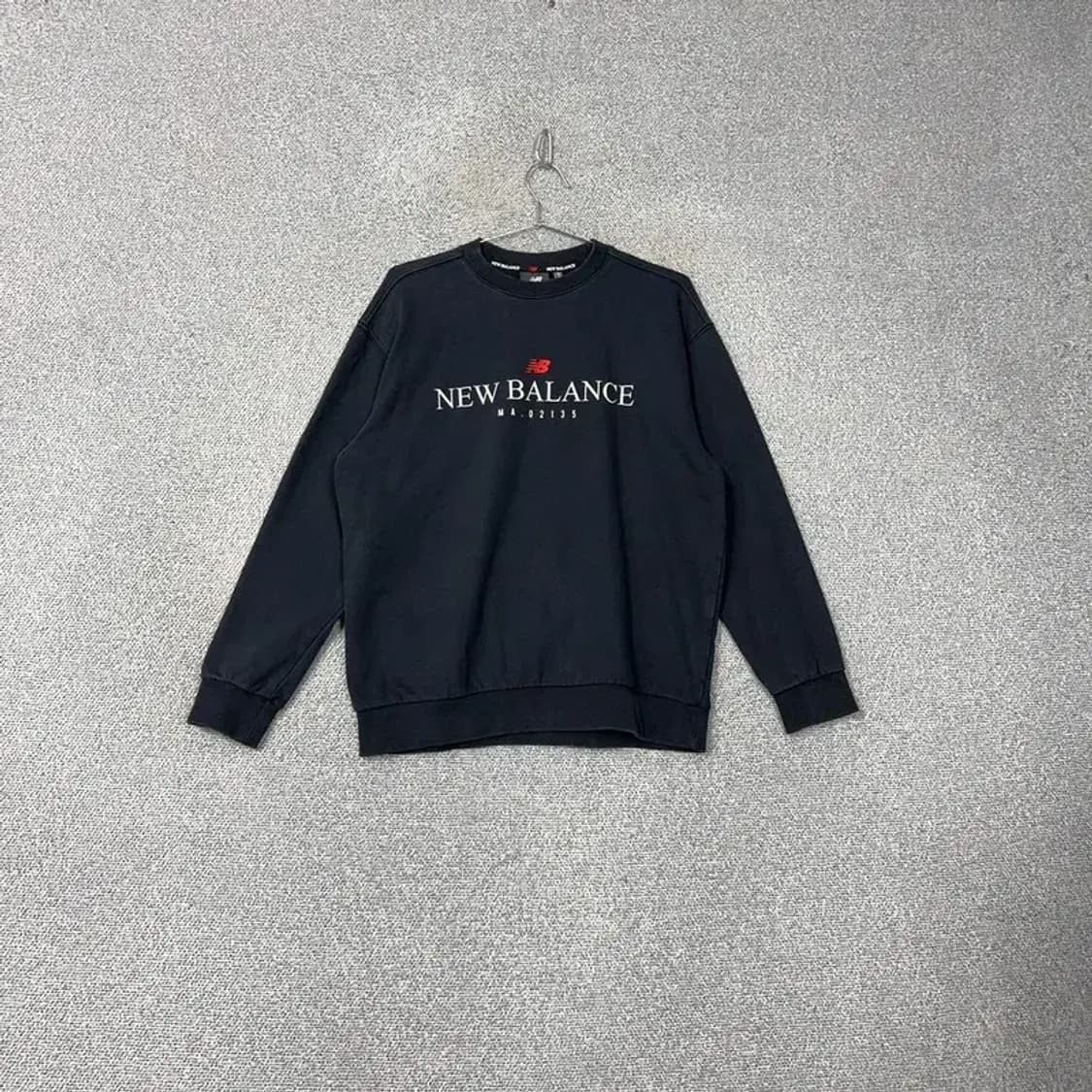 뉴발란스 스펠로고 네이비 맨투맨 M 상품이미지1