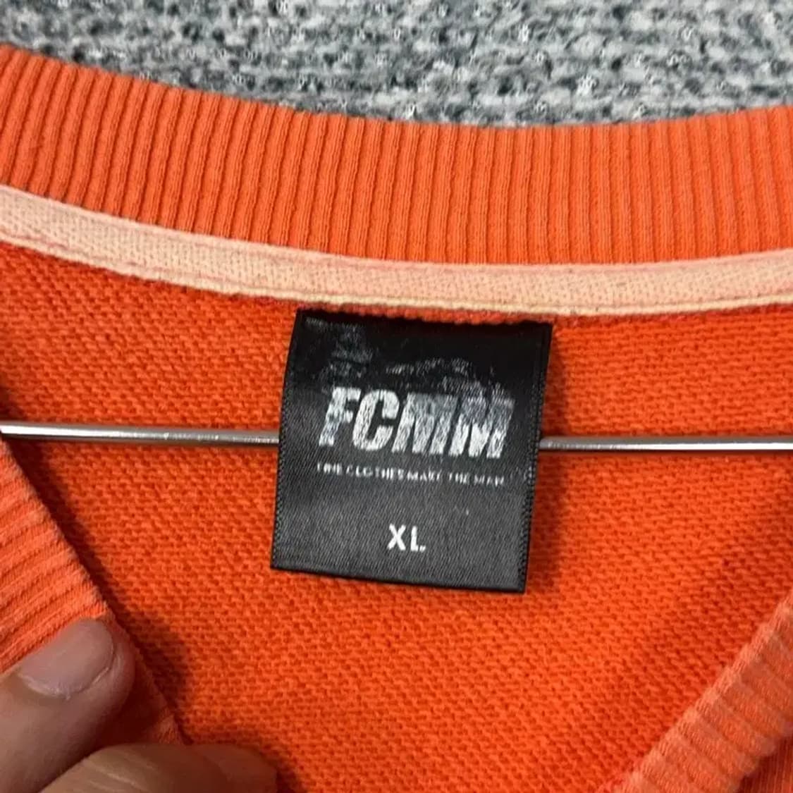FCMM 로고 오렌지 스웻셔츠 오버핏 맨투맨 XL 상품이미지3