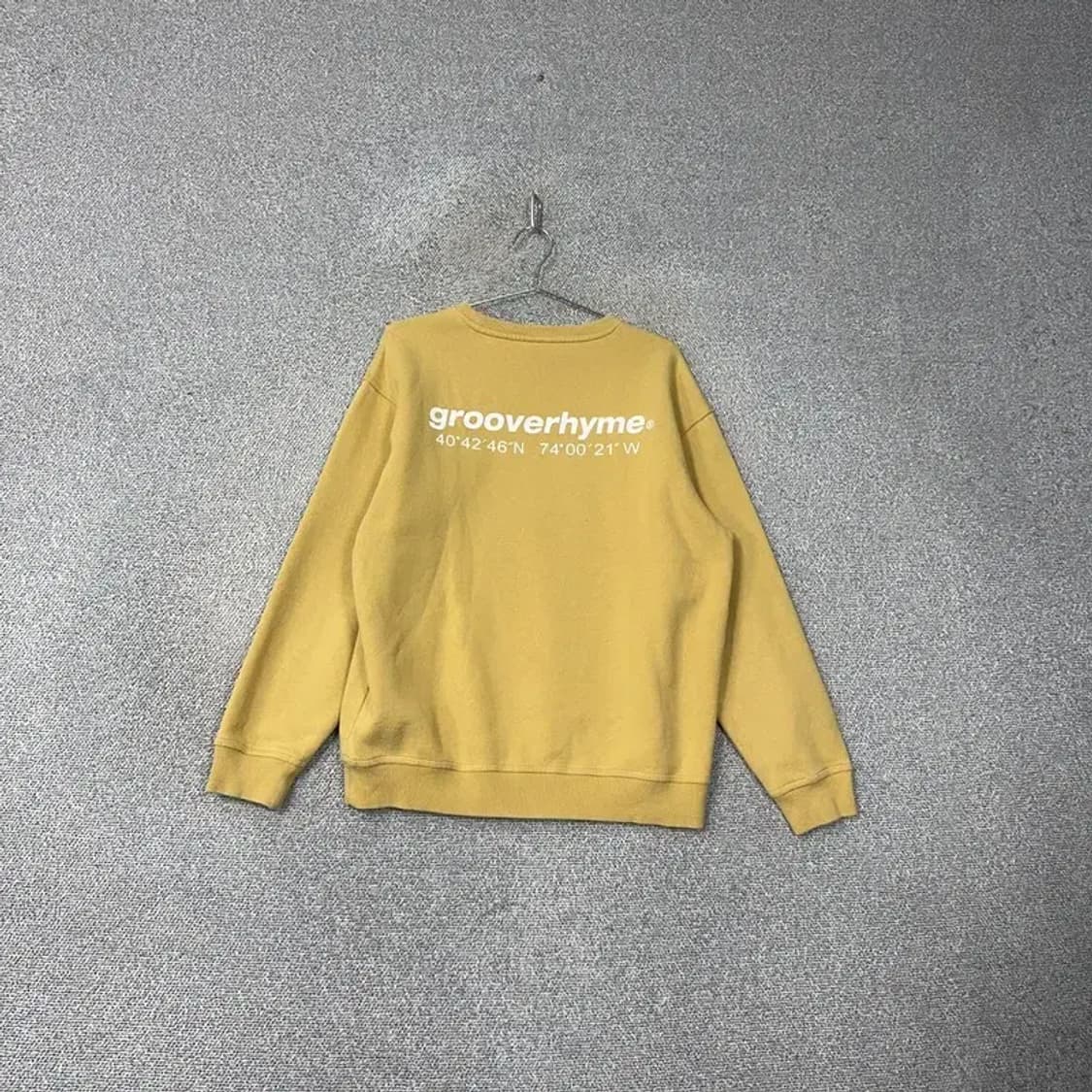 그루브라임 캐주얼 옐로우 맨투맨 M 상품이미지2