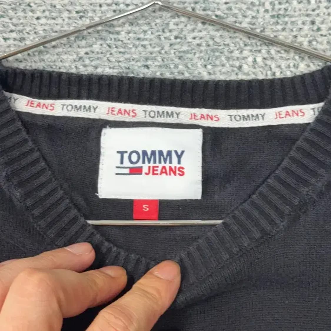 타미 진스 블랙 캐주얼 니트 맨투맨 S 상품이미지3