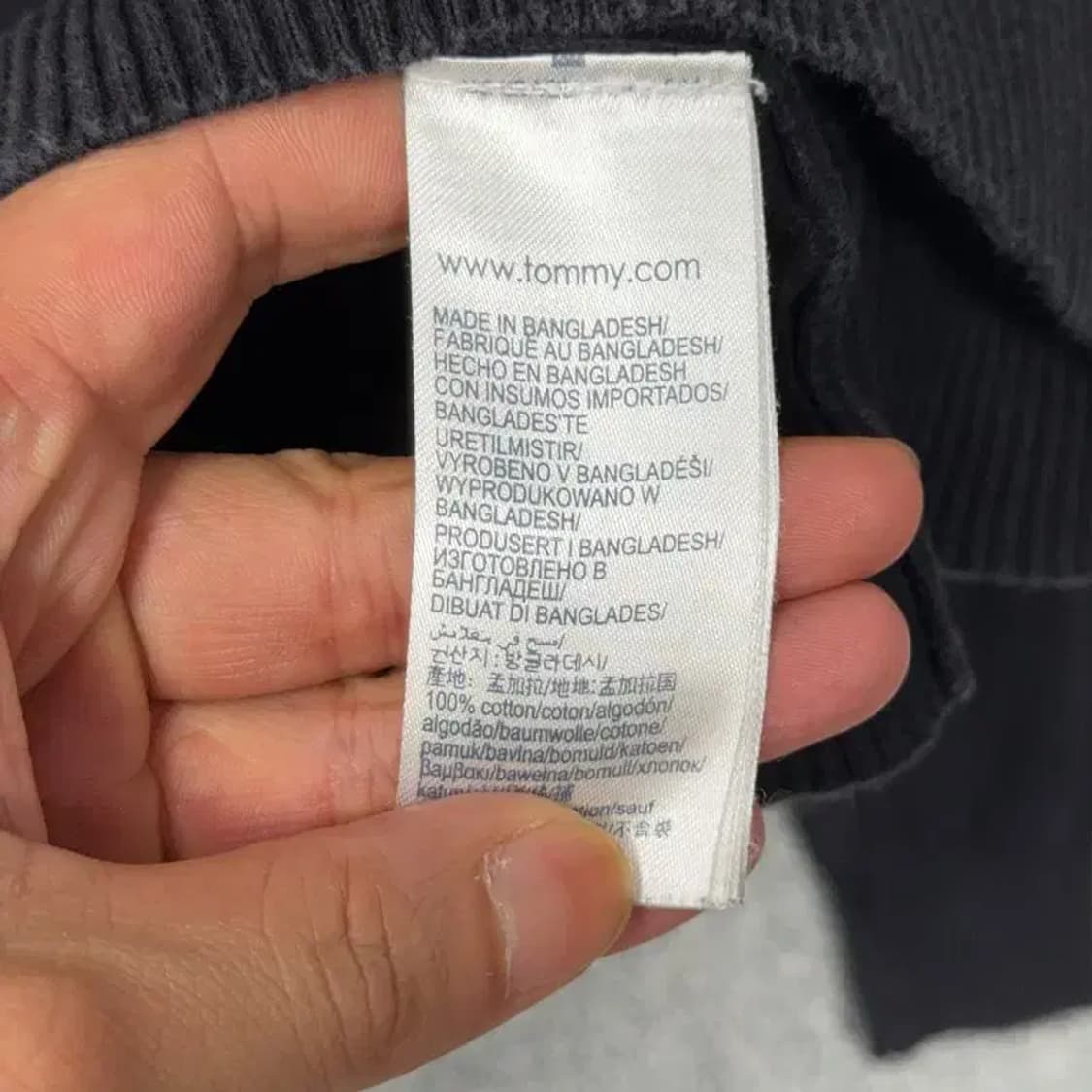 타미 진스 블랙 캐주얼 니트 맨투맨 S 상품이미지4