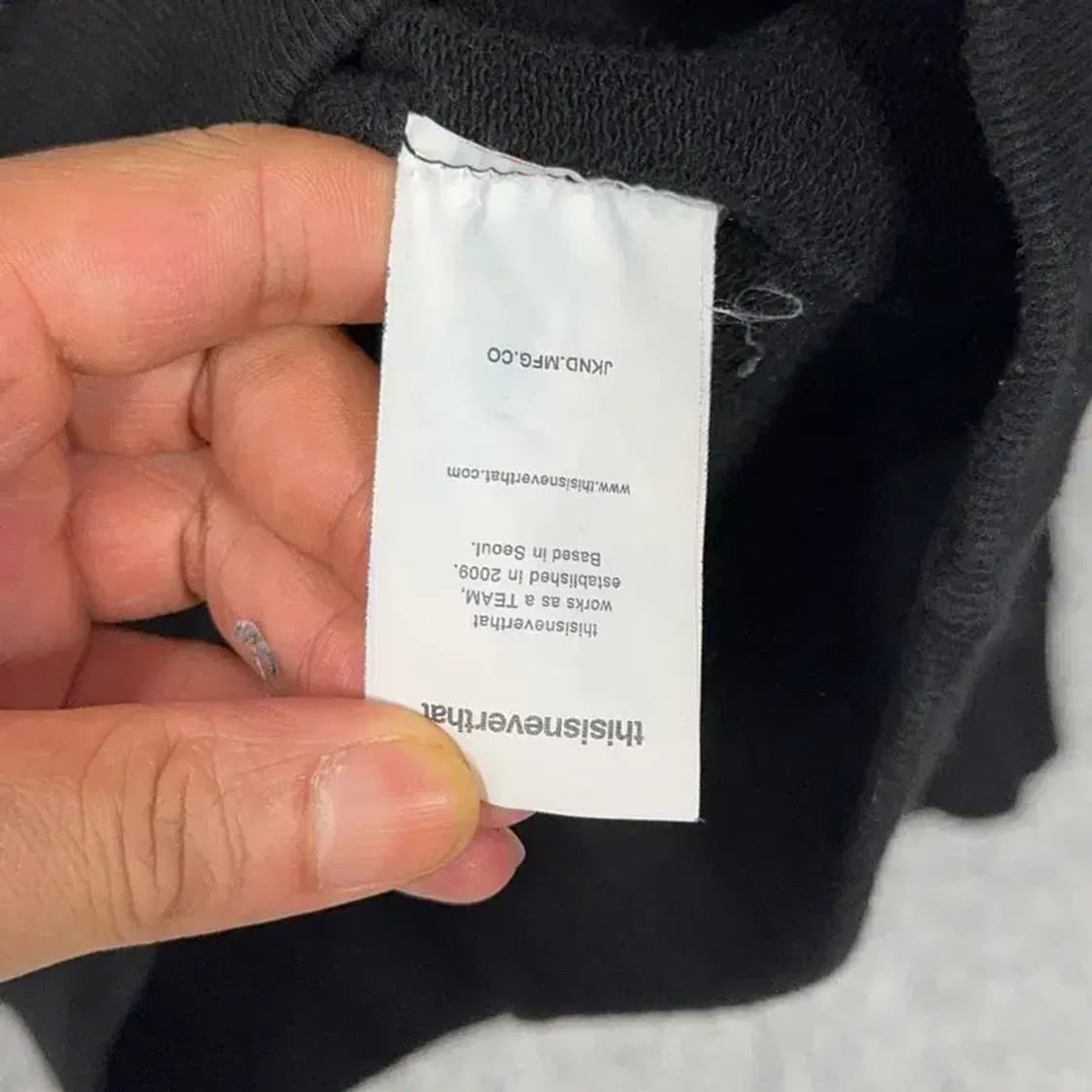 디스이즈네버댓 박스로고 블랙 오버핏 후드티 S 상품이미지4