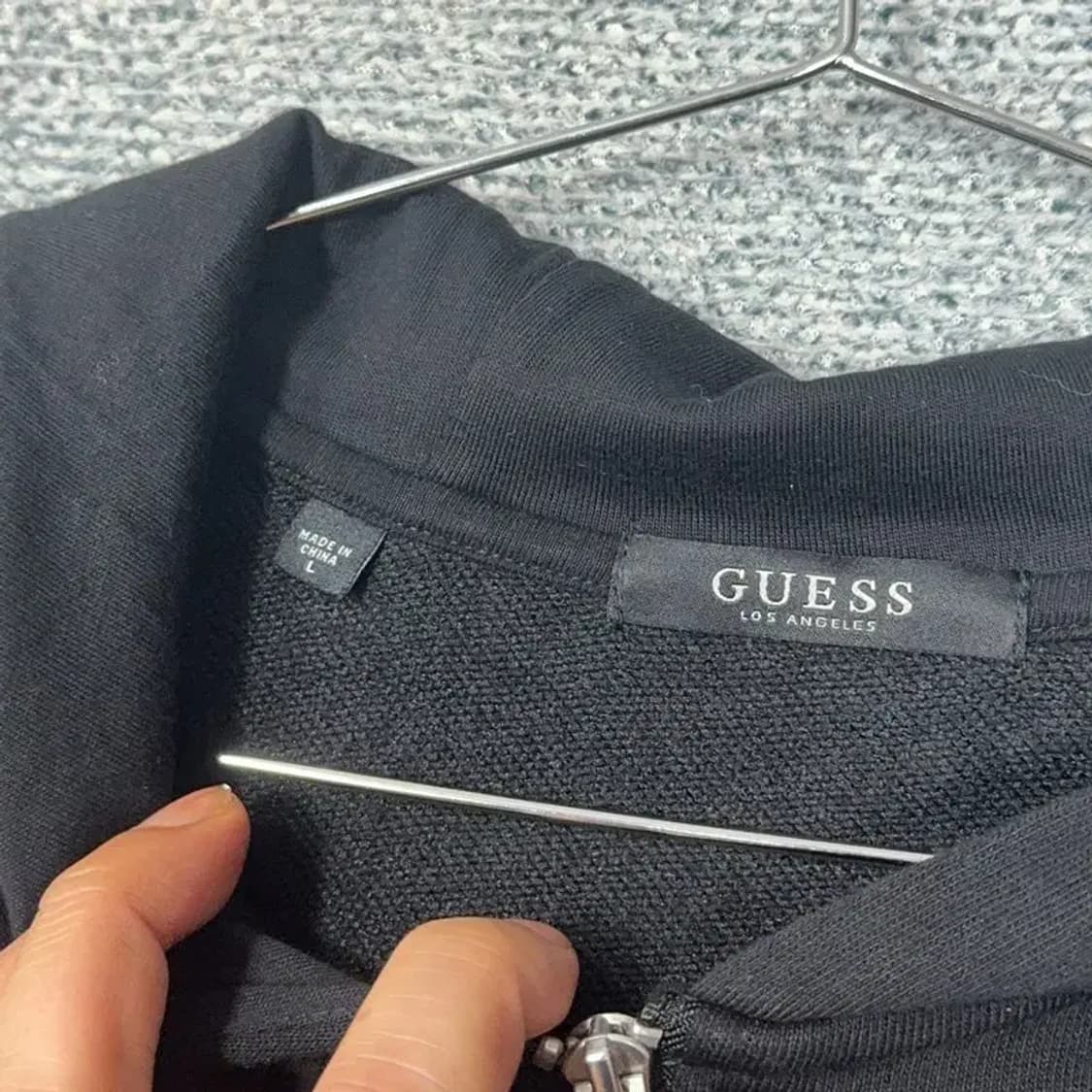 게스 스틸로고 오버핏 후드집업 L 상품이미지3