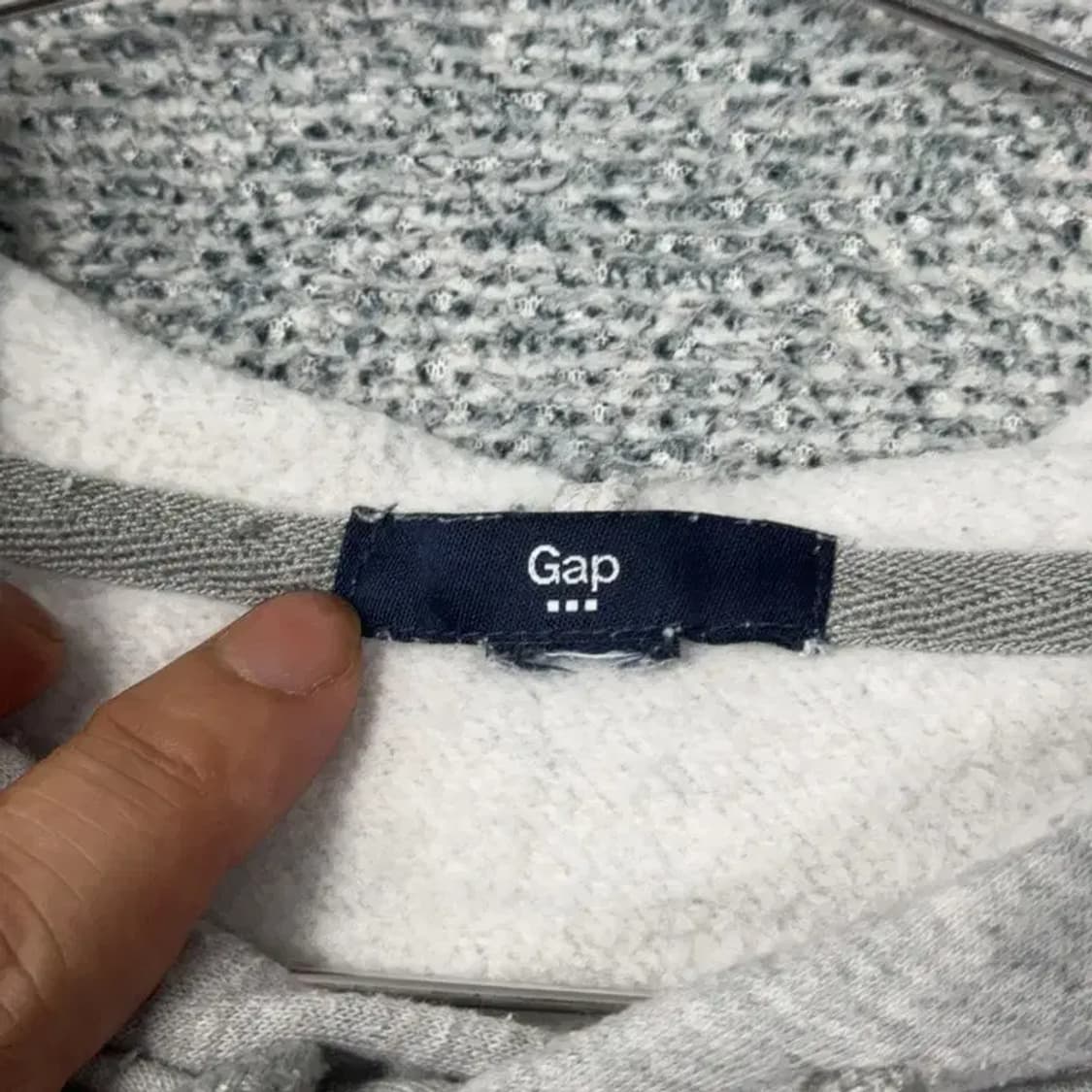 갭 기본 그레이 후드티 L 상품이미지3