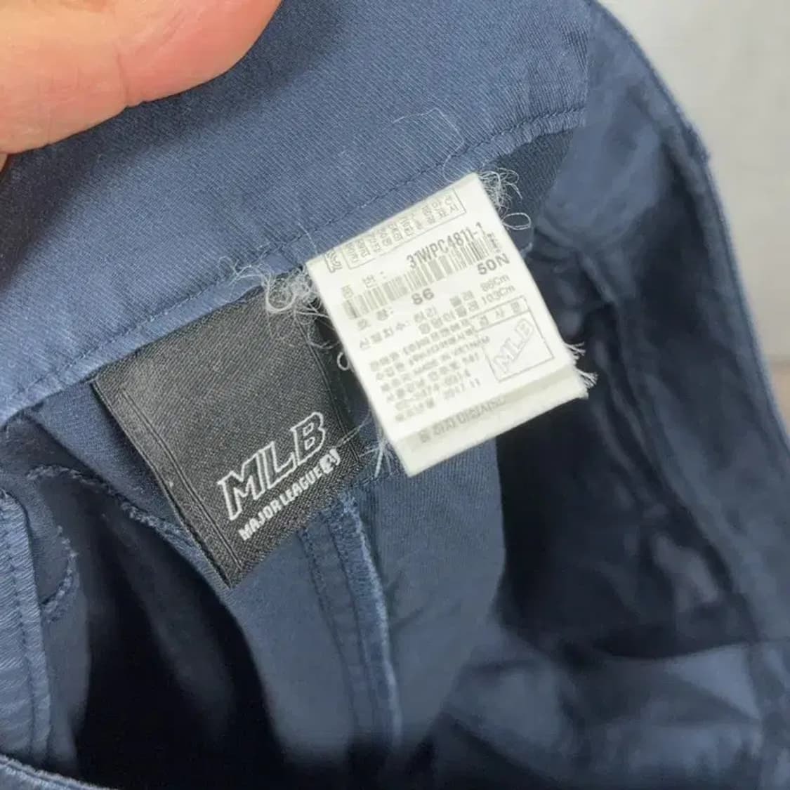 MLB 네이비 캐주얼 코튼팬츠 34 상품이미지5