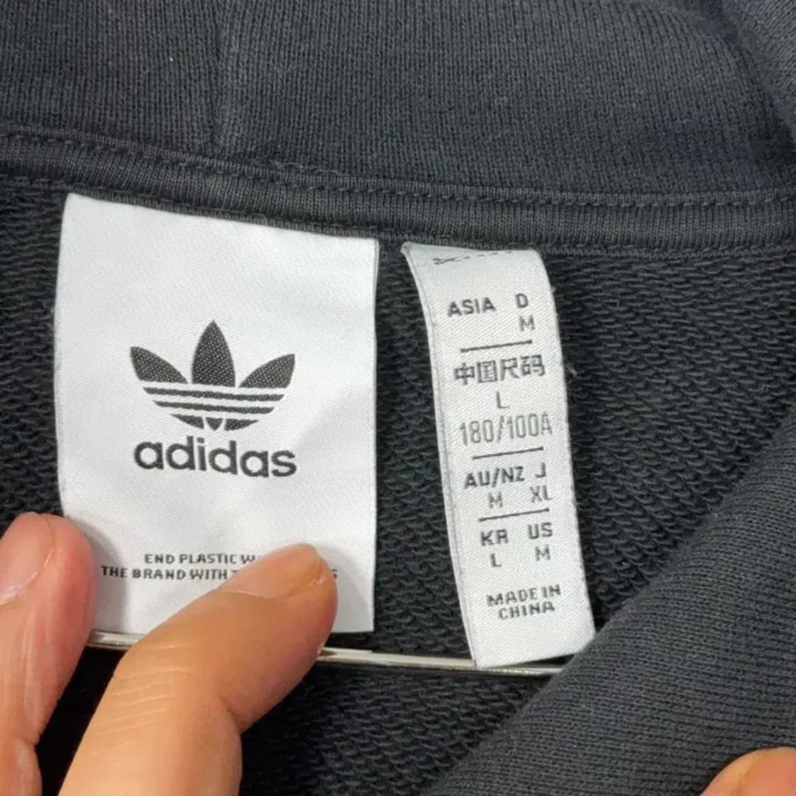 아디다스 컬러 로고 후드티 XL 상품이미지5