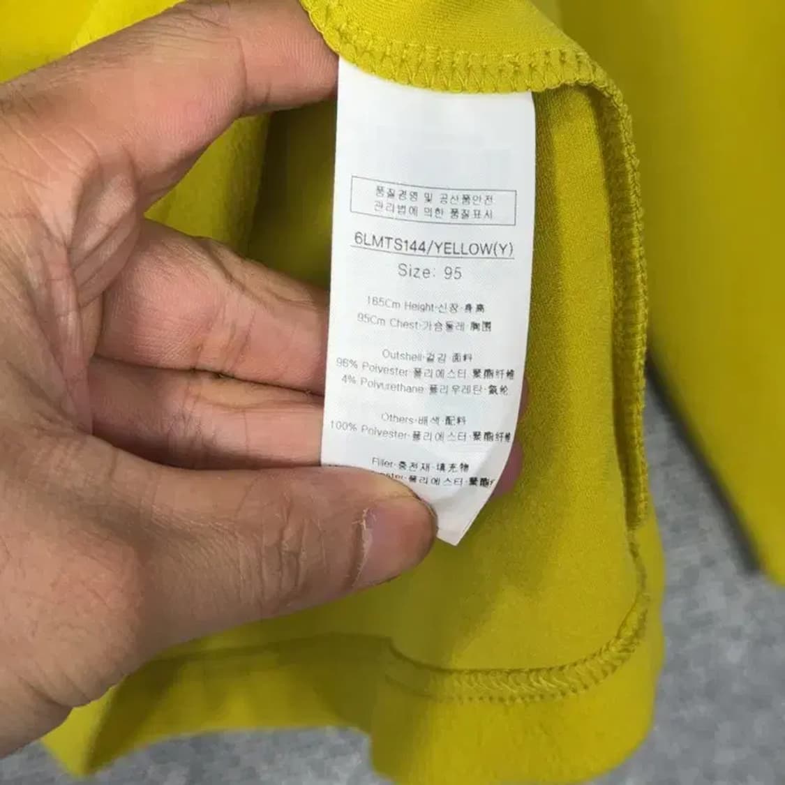 루이까스텔 골프 기능성 반집업 옐로우 긴팔티 95 상품이미지4