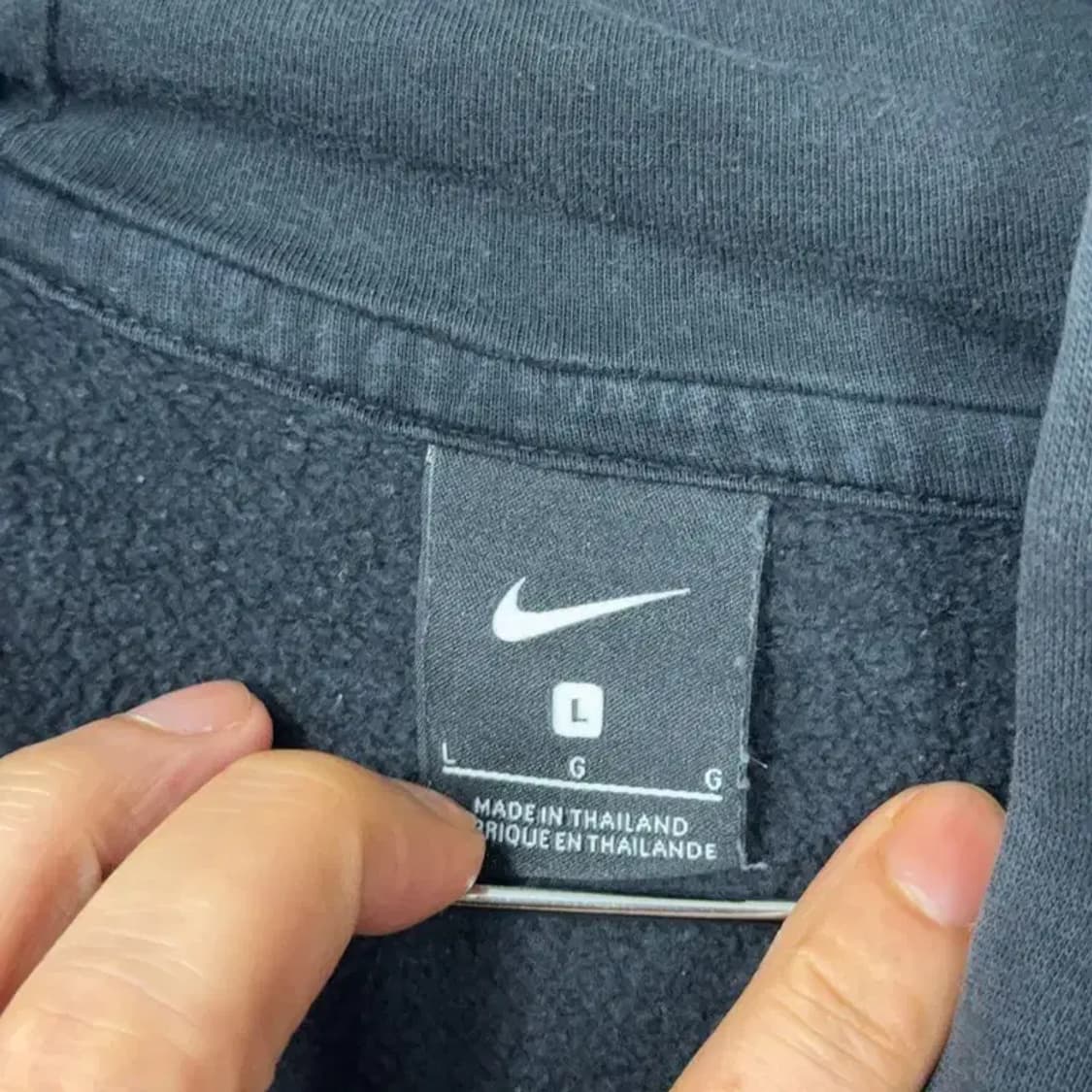 나이키 로고 블랙 스우시 후드티 L 상품이미지3