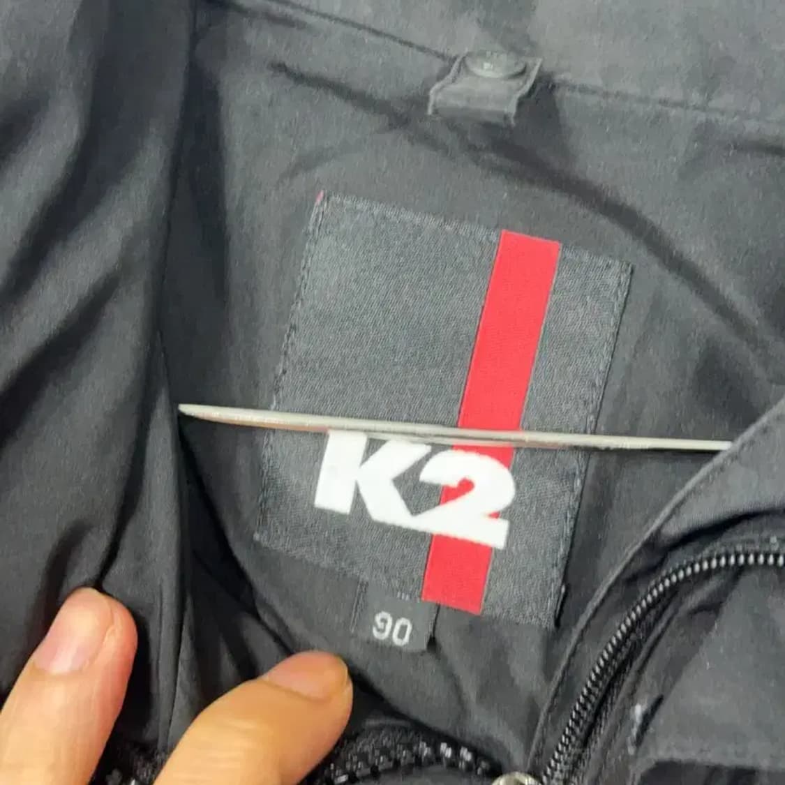 K2 블랙 로고 기능성 바람막이 90 상품이미지3