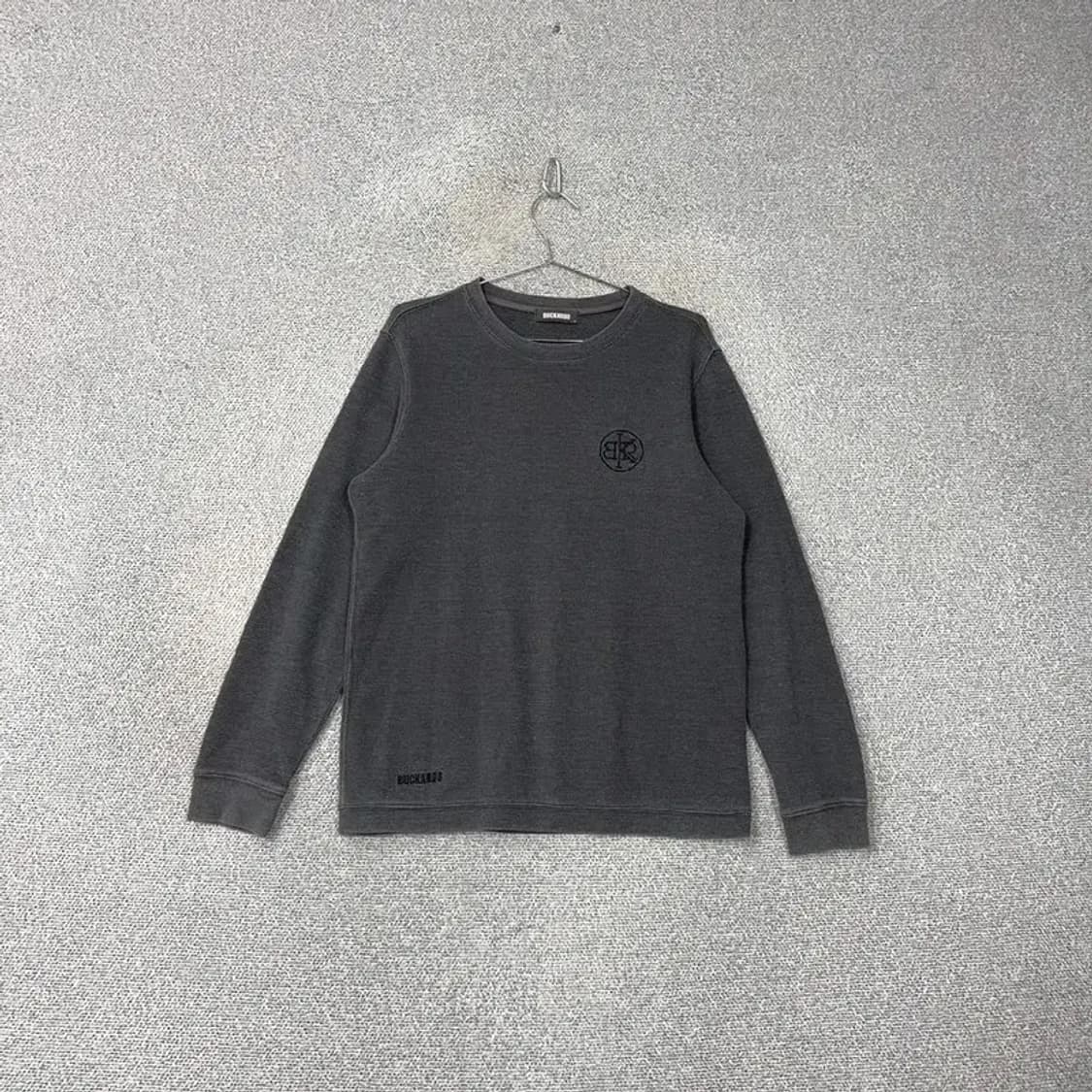 버커루 그레이 빈티지 와플 로고 맨투맨 L 상품이미지1