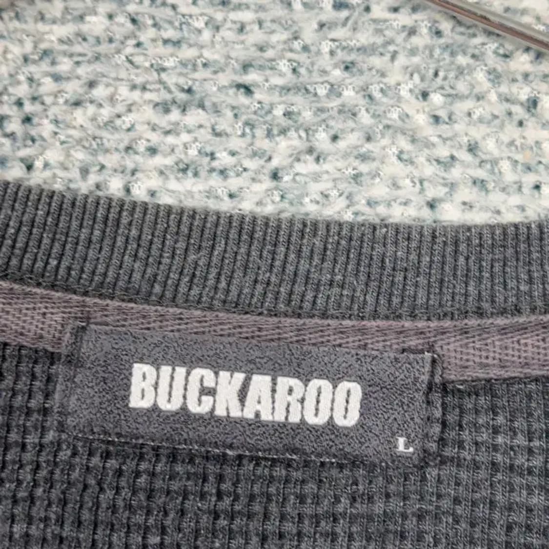 버커루 그레이 빈티지 와플 로고 맨투맨 L 상품이미지3