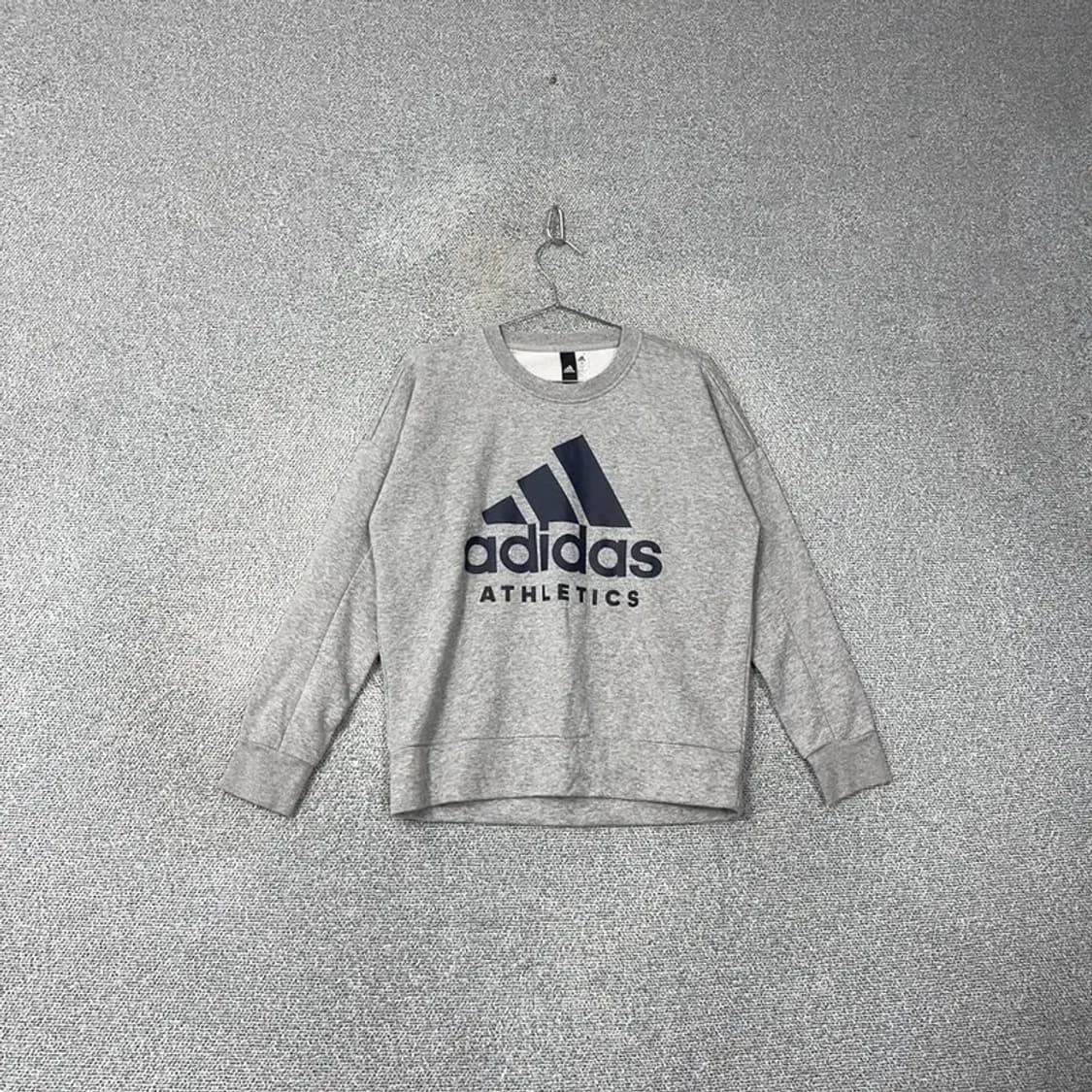 아디다스 빅로고 그레이 맨투맨 M 상품이미지1