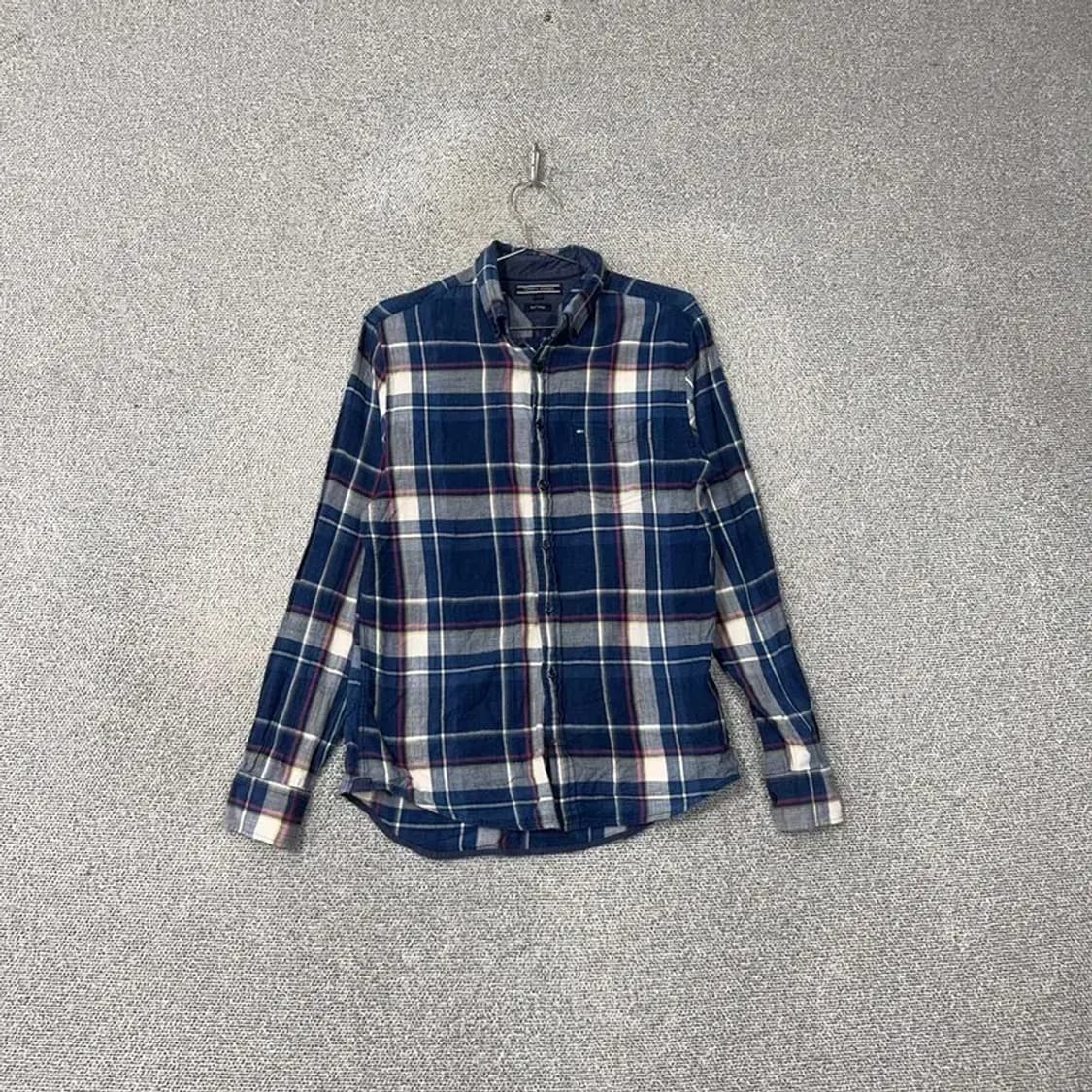 타미힐피거 캐주얼 로고 체크셔츠 S 상품이미지1