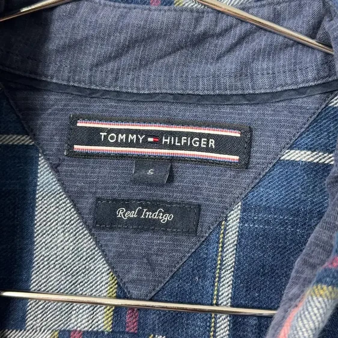 타미힐피거 캐주얼 로고 체크셔츠 S 상품이미지3