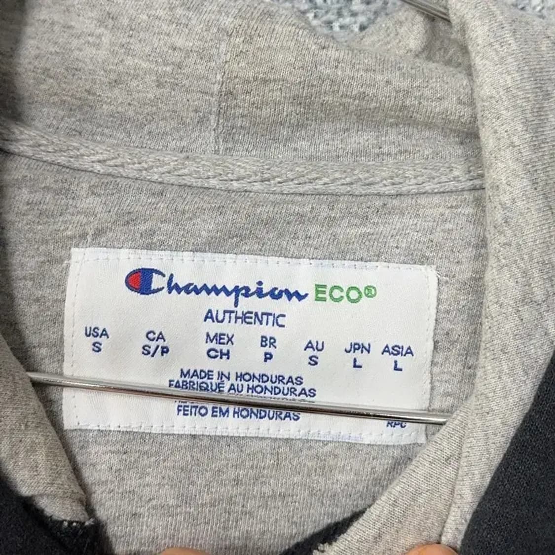 챔피온 블랙 로고 후드티 L 상품이미지3