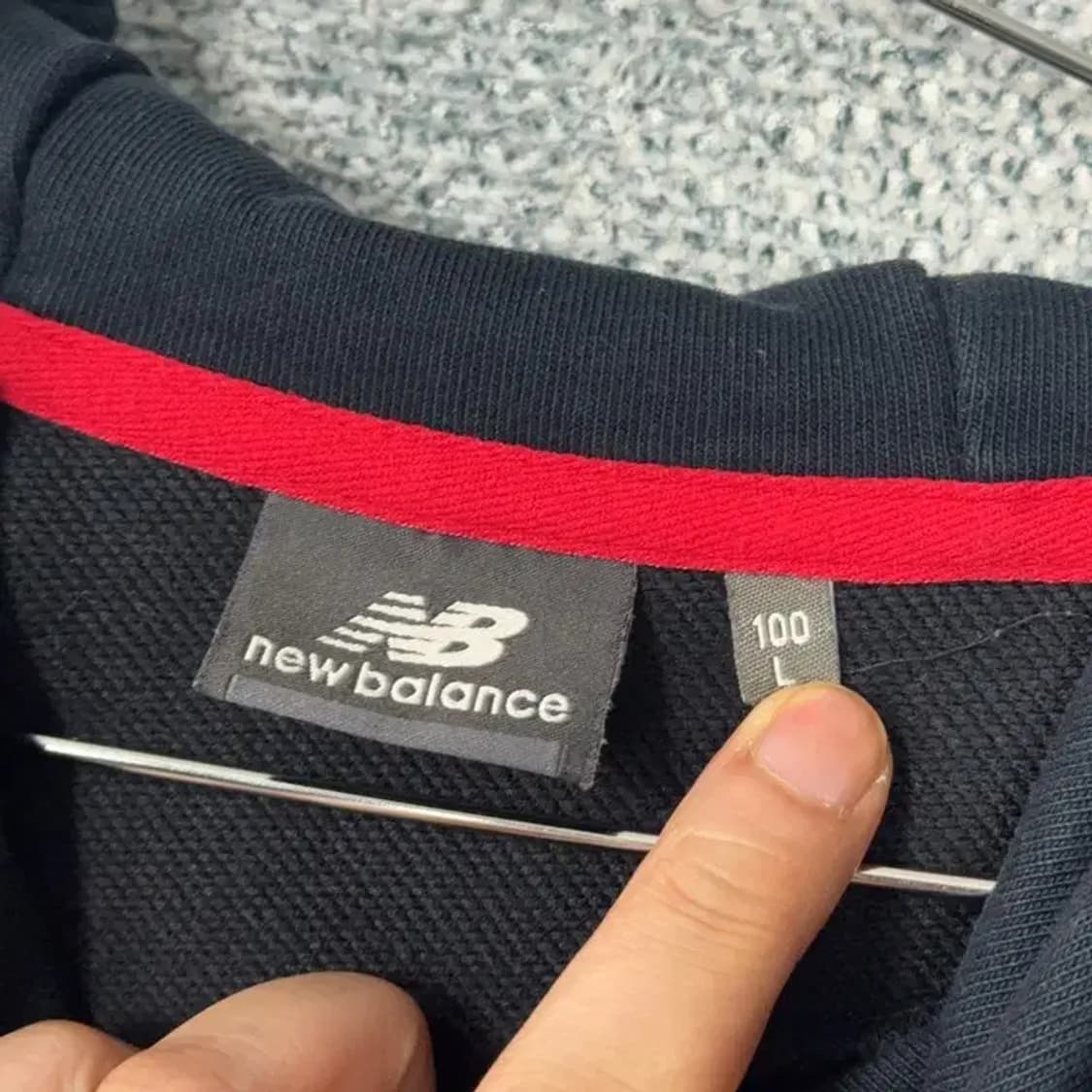 뉴발란스 캐주얼 로고 후드티 L 상품이미지3