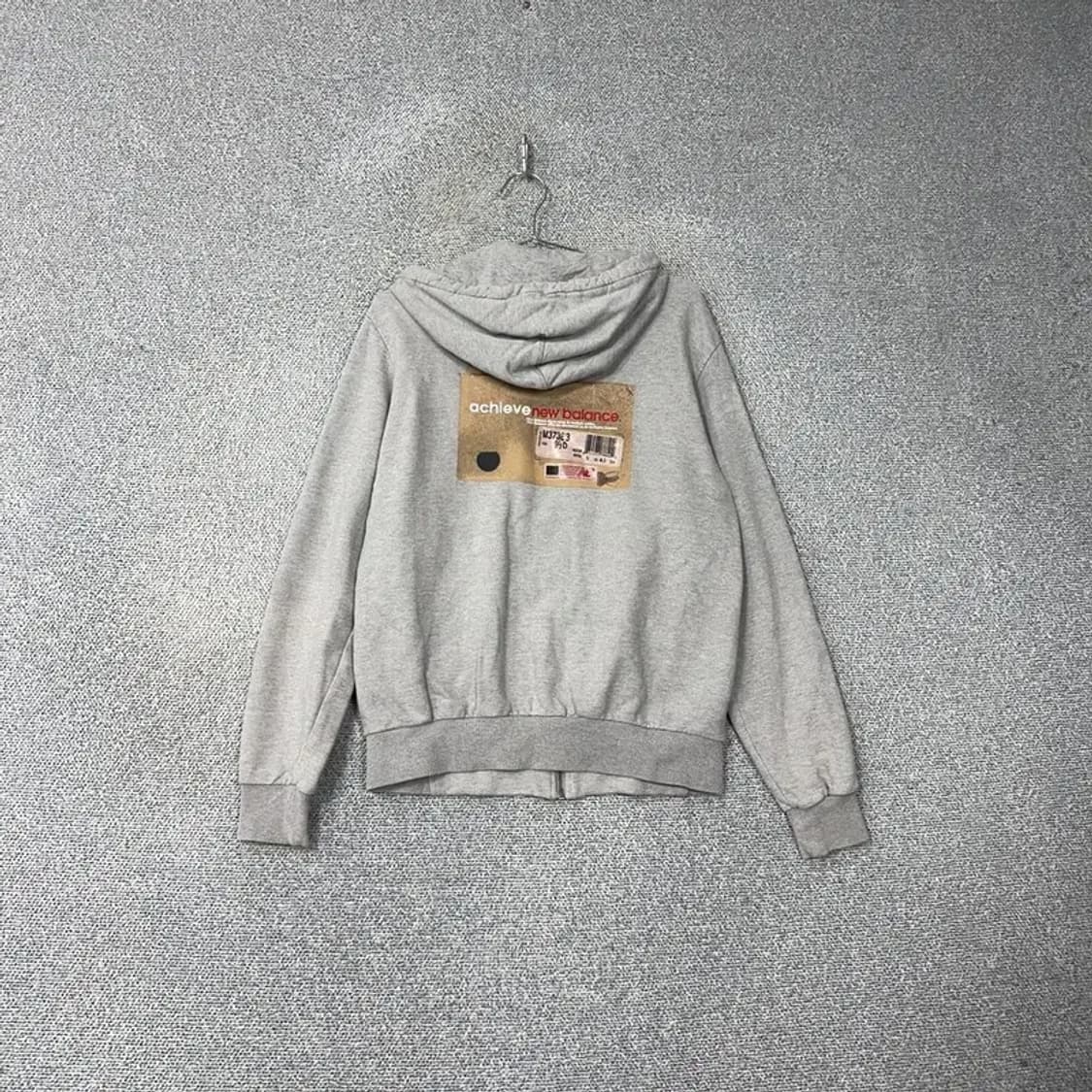 뉴발란스 프린팅 그레이 후드집업 95 상품이미지2
