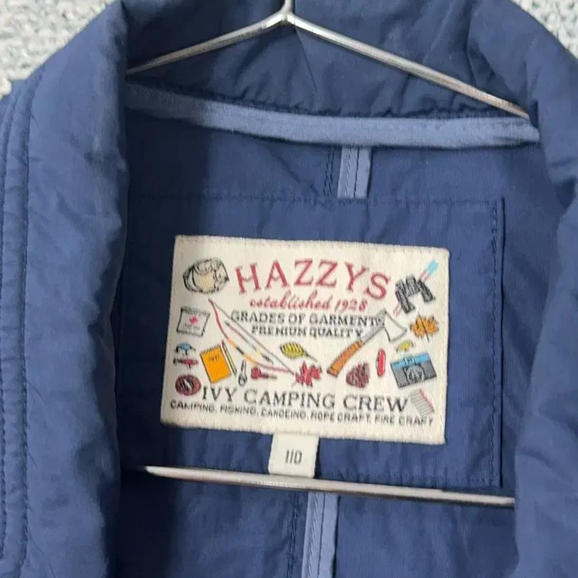 해지스 네이비 버튼 나일론 자켓 110 상품이미지3