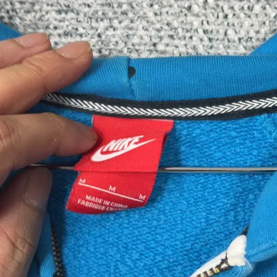 나이키 도트 블루 로고 캐주얼 후드집업 M 상품이미지3