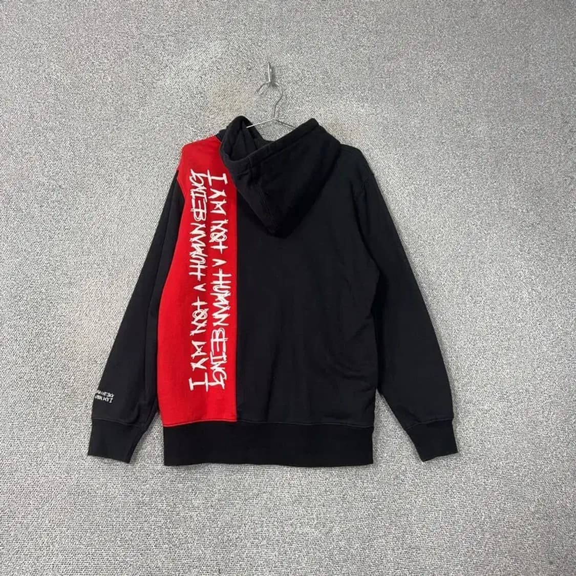 아임낫어휴먼비잉 로고 프린팅 블랙 후드티 M 상품이미지2