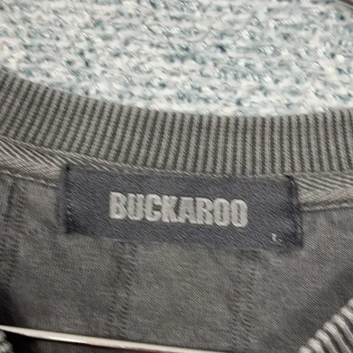 버커루 퀄팅 엠보싱 그레이 맨투맨 L 상품이미지3