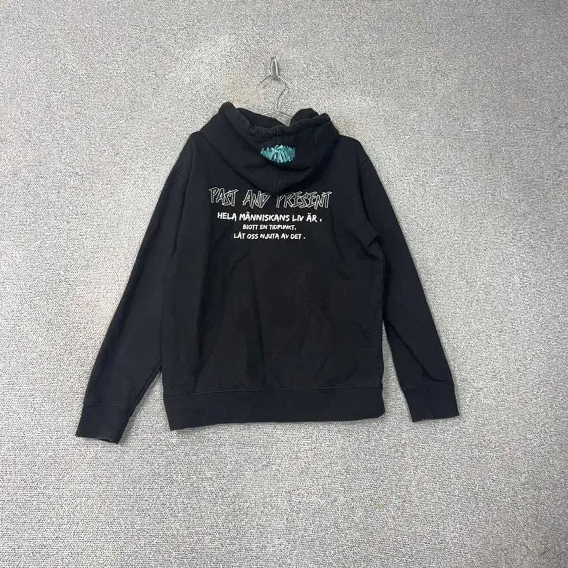 앤더슨벨 로고 프린팅 블랙 후드티 L 상품이미지2