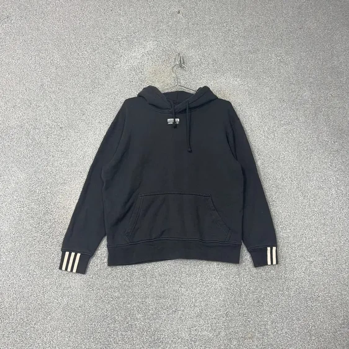 아디다스 박스로고 블랙 후드티 M 상품이미지1