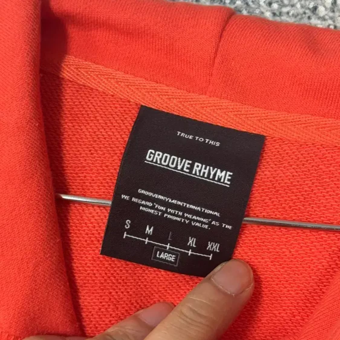 그루브라임 로고 프린팅 후드티 L 상품이미지3