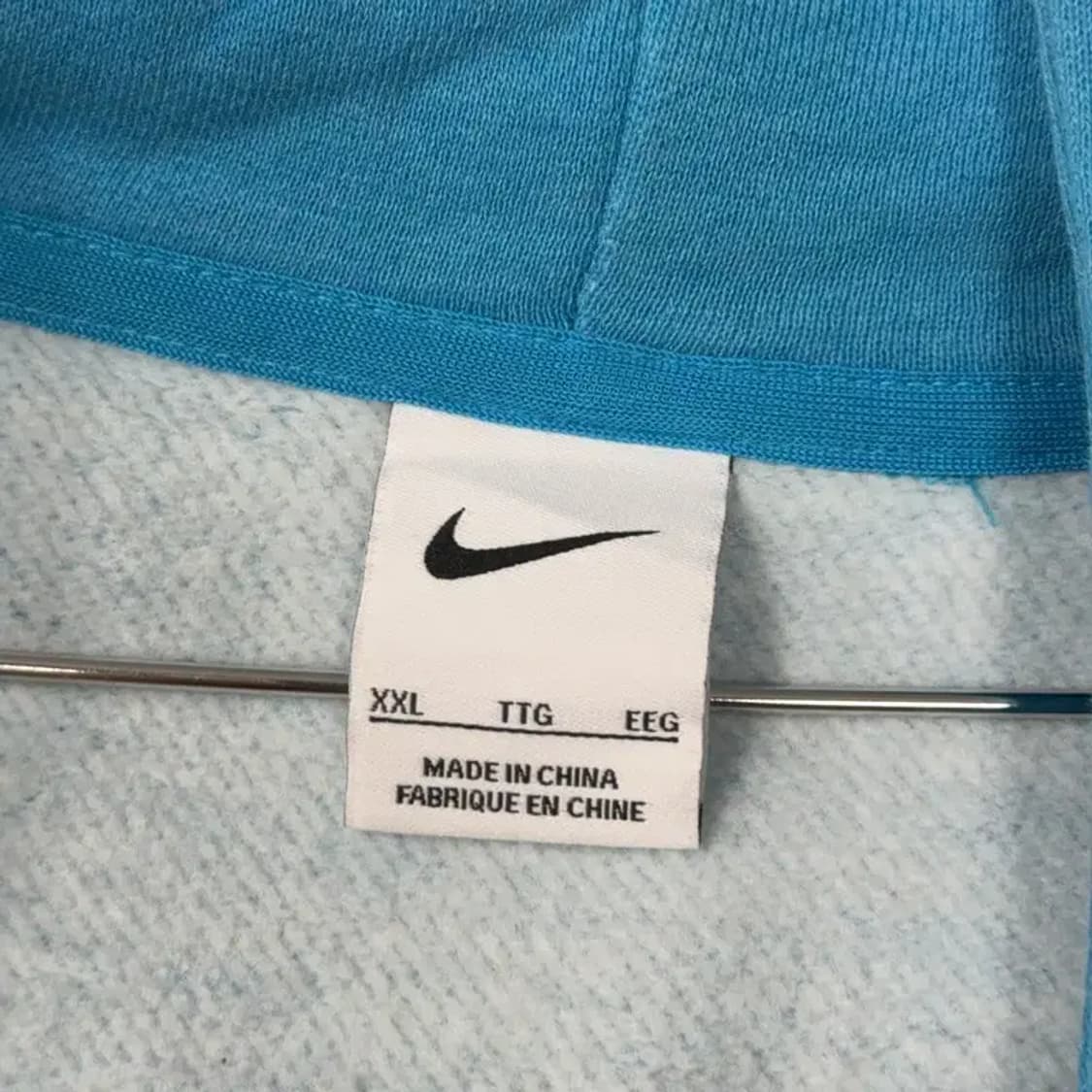 나이키 레트로 연파랑 빅사이즈 스웻 후드티 XXL 상품이미지3