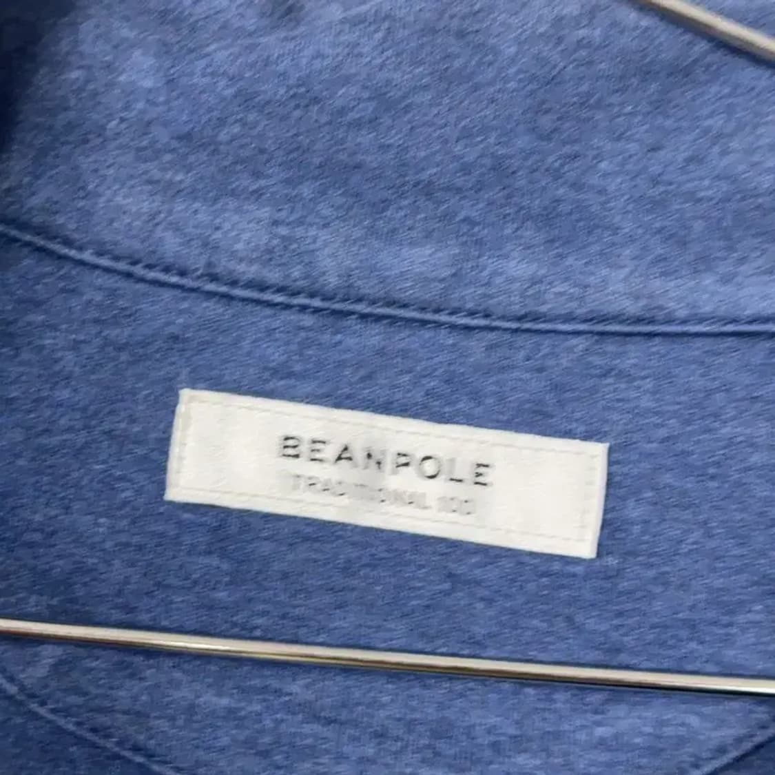 빈폴 네이비 로고 코튼 반집업 니트 100 상품이미지3