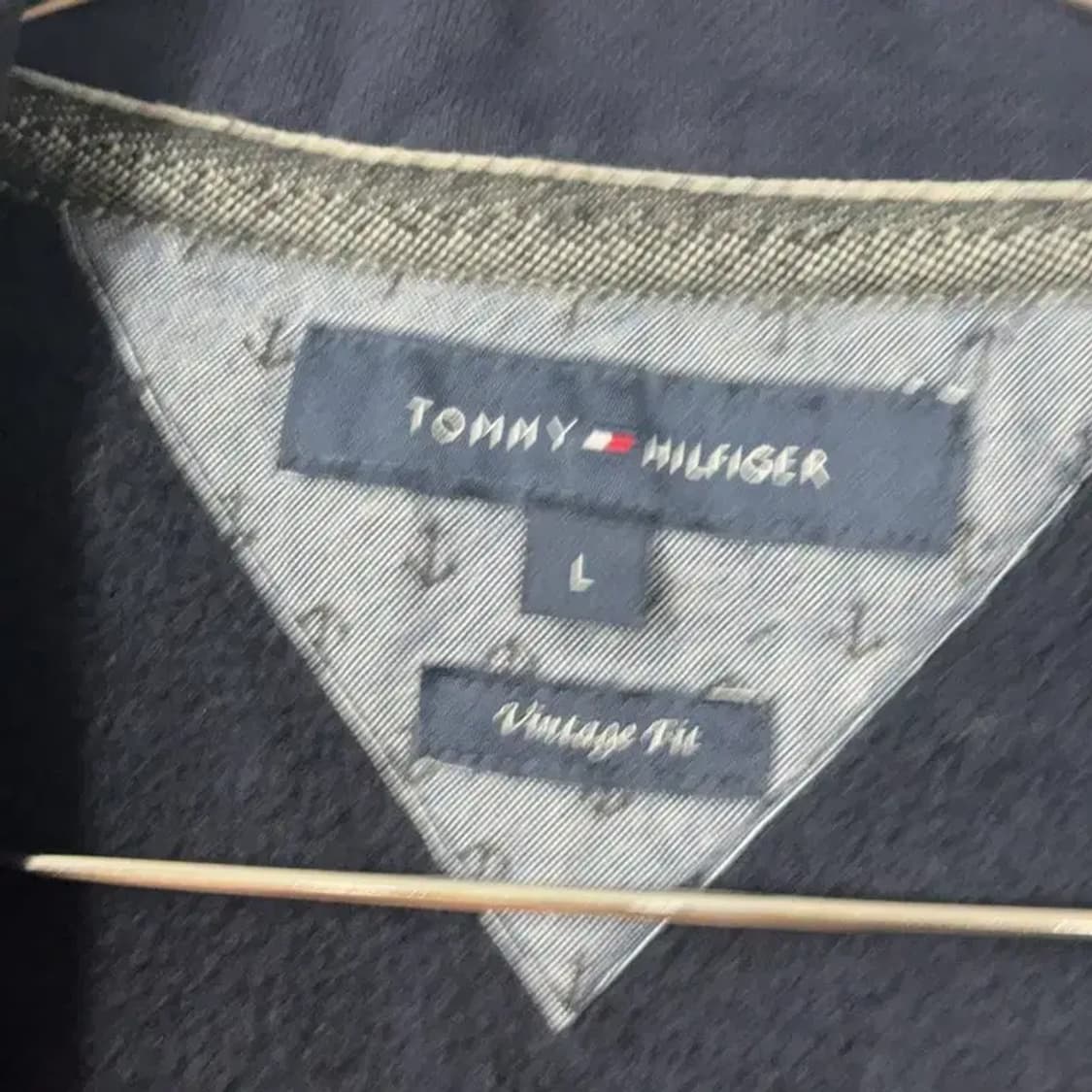 타미힐피거 클래식 캐주얼 3버튼 숄카라 코튼 블레이저 가디건 L 상품이미지3