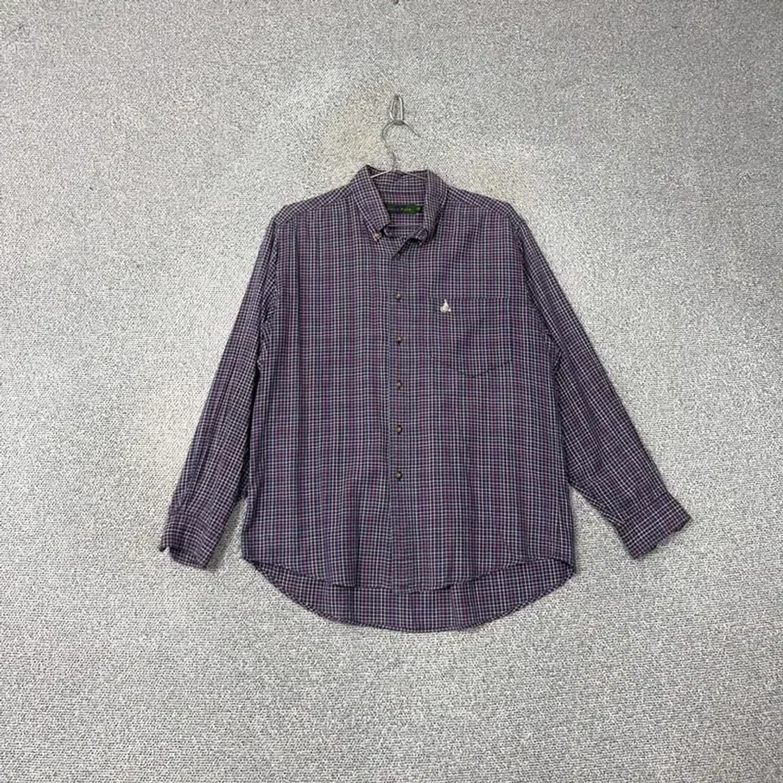 빈폴 로고 퍼플 체크 셔츠 95 상품이미지1