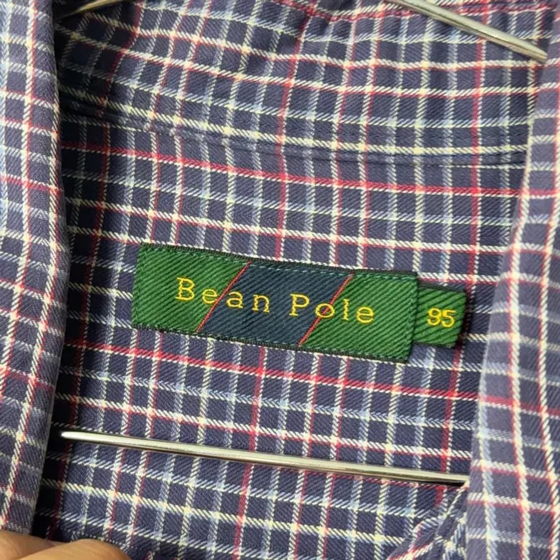 빈폴 로고 퍼플 체크 셔츠 95 상품이미지4