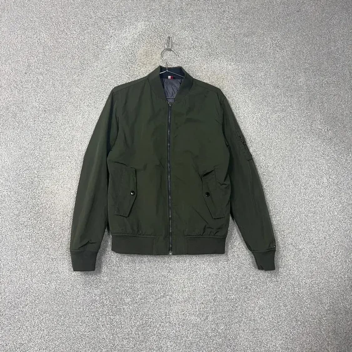 타미힐피거 양면 퀄팅 카키 블루종 S 상품이미지1