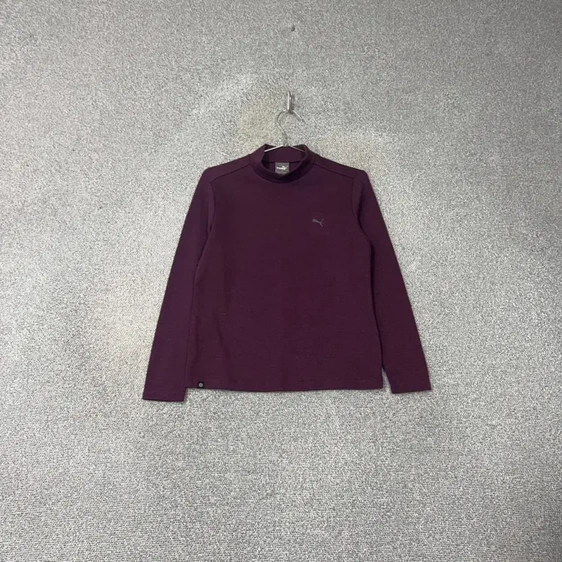 푸마 로고 버건디 기능성 긴팔티 M 상품이미지1