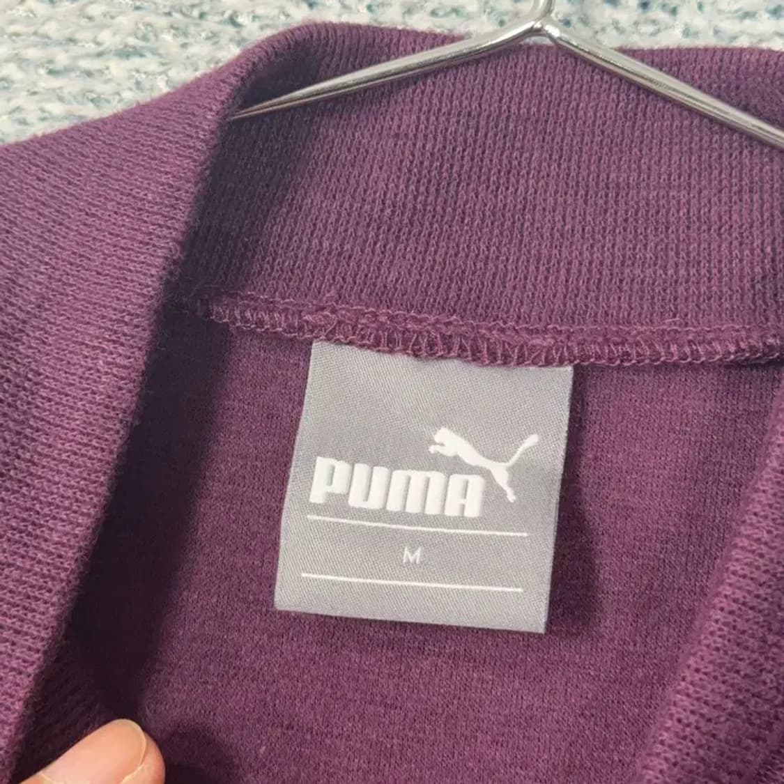 푸마 로고 버건디 기능성 긴팔티 M 상품이미지3