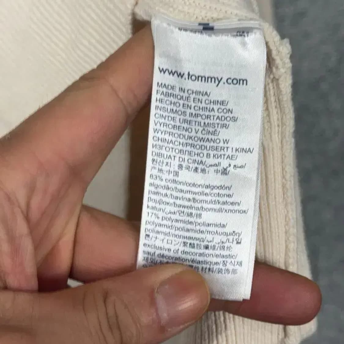 타미힐피거 빅로고 라운드넥 니트 M 상품이미지4