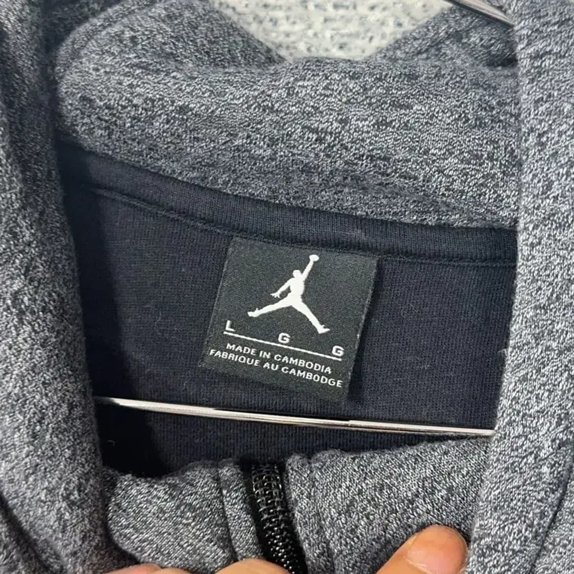 조던 로고 그레이 후드티 L 상품이미지3