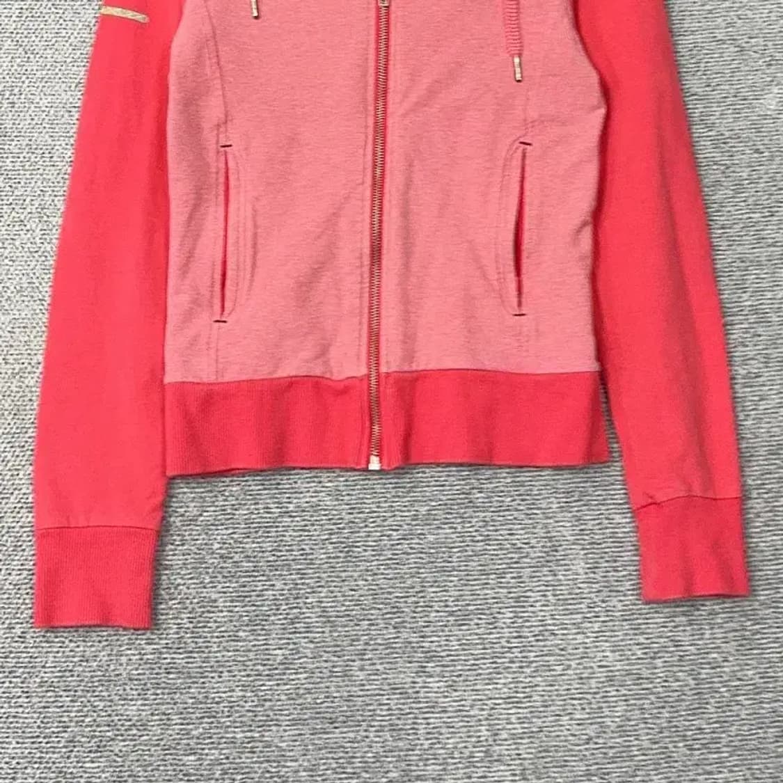 뉴발란스 코랄 핑크 투톤 후드집업 S 상품이미지4