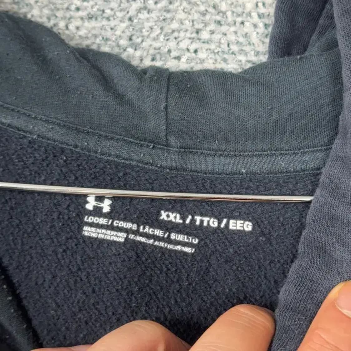 언더아머 로고 오버핏 후드티 XXL 상품이미지3