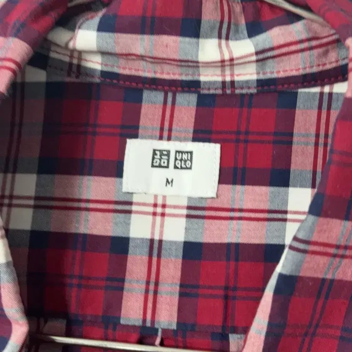 유니클로 캐주얼 남성 체크 셔츠 M 상품이미지3