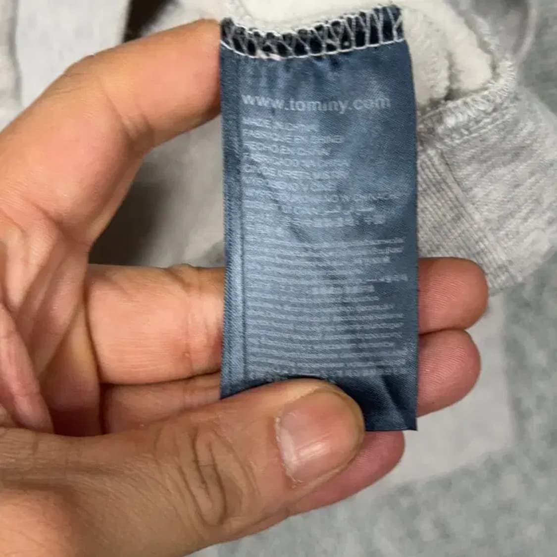 타미 진스 하단 로고 그레이 캐주얼 여성 맨투맨 S 상품이미지4