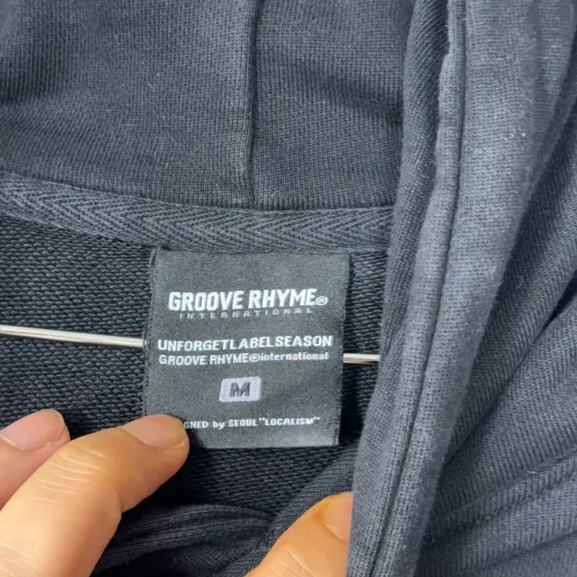 그루브라임 로고 오버핏 후드티 M 상품이미지3