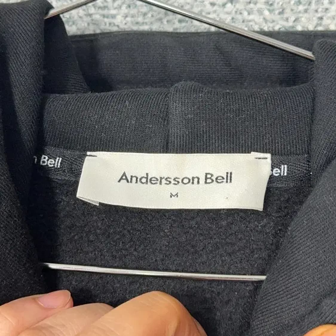 앤더슨벨 로고 오버핏 블랙 후드티 M 상품이미지3